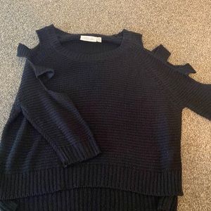 Ladder sleeve knit sweater